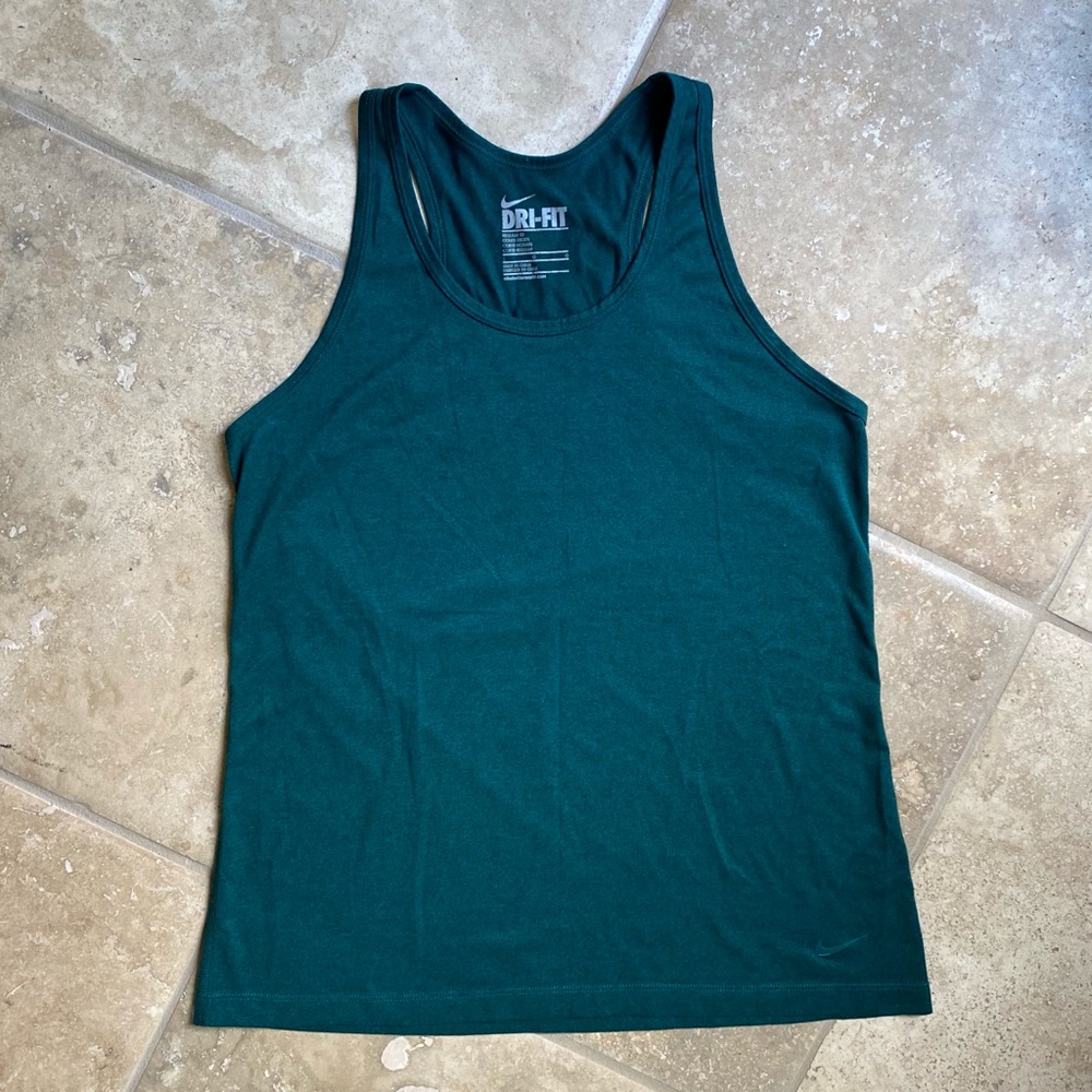Nike Dri-Fit Tank Top Hunter Green Size Large